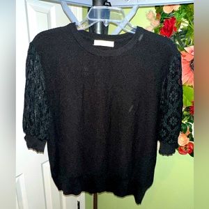 Vintage Puff Sleeve Knit Blouse